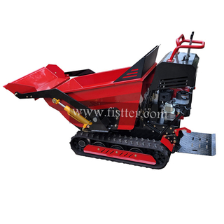 Gasoline Powered Rubber Track Mini Dumper Truck