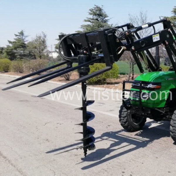 Post hole digger for front end loader