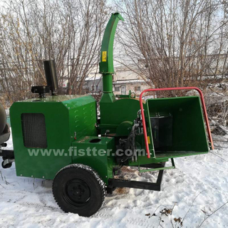 10 Inch Capacity 80hp Diesel Wood Chipper Shredder